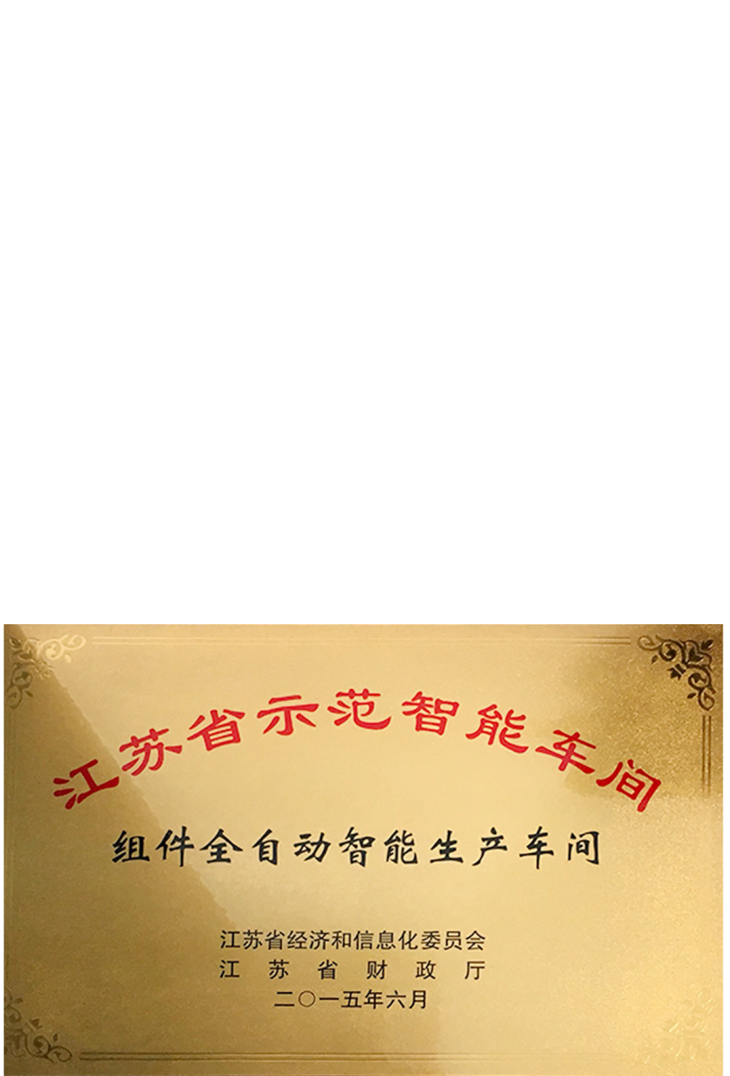 Jiangsu Province Demonstration Intelligent Workshop